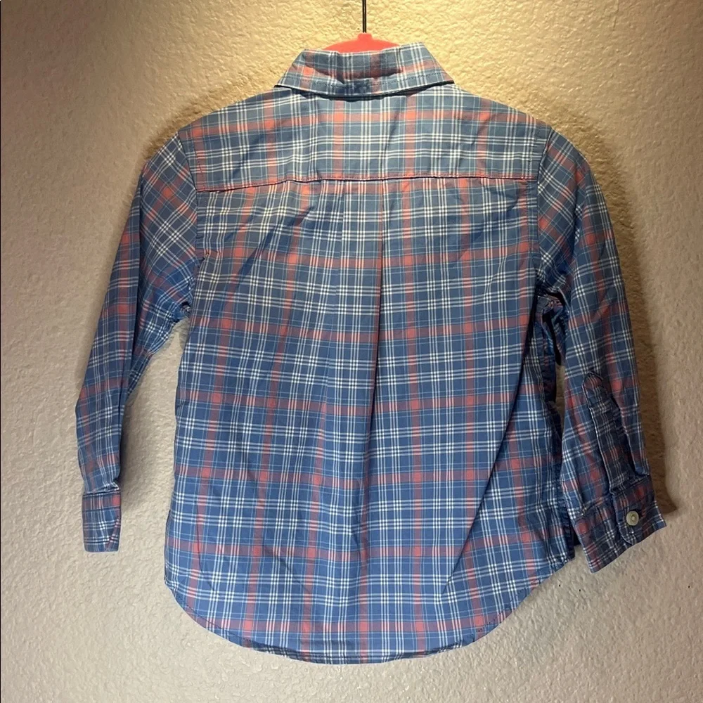 Ralph Lauren Baby Boy’s Preppy Plaid Cotton Button Down Shirt Size 18 Months